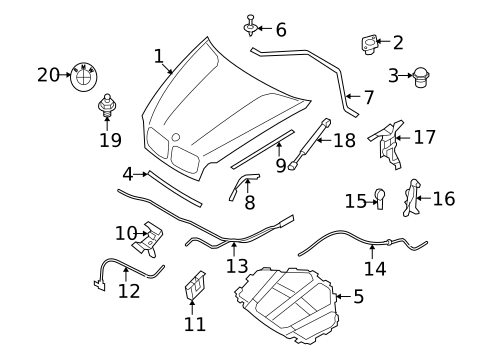 Hood & Components for 2011 BMW X6 #0