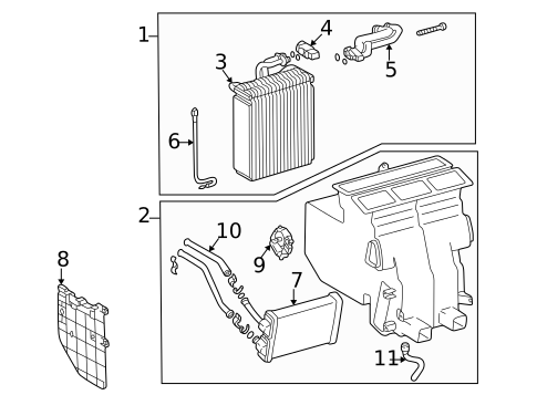 Evaporator & Heater Components for 2000 Toyota Camry #0
