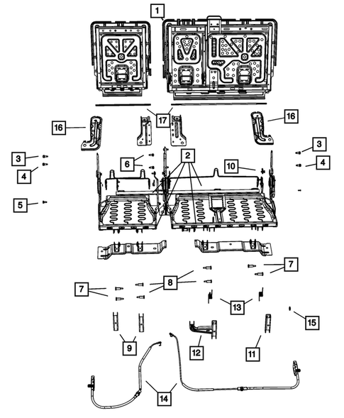 Rear Seats - Second Row for 2013 Jeep Grand Cherokee #6