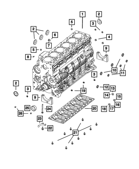 Cylinder Block for 2025 Ram 2500 #0