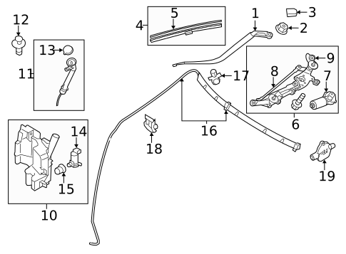 Wiper & Washer Components for 2019 INFINITI Q70 #0