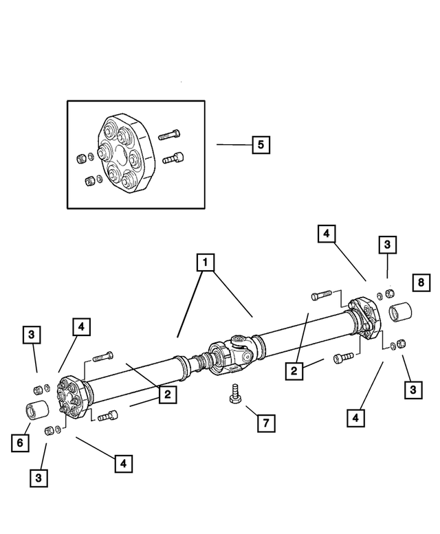 5127524AA - Propeller Shafts and U-Joints: Driveshaft Spacer for Mopar Image