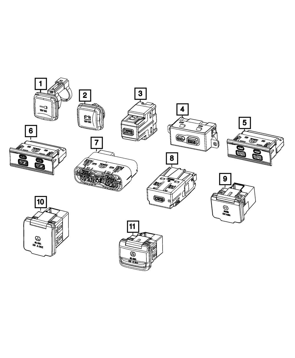2021-2025 Mopar Charging Port USB 68487349AB | My Mopar Parts