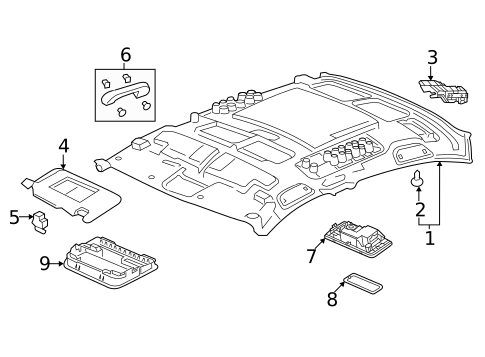 Interior Trim - Roof for 2022 Honda Civic #0
