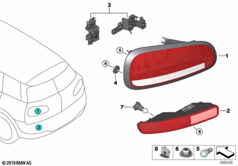 Rear Light for 2019 Mini Cooper #0