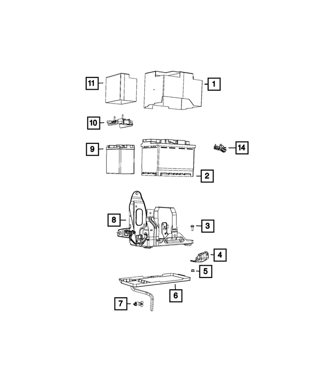 BBH5A001AA - Electrical: Storage Battery, Us for Jeep: Cherokee, Compass Image
