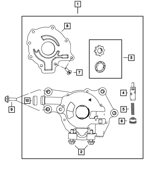 Engine Oiling, Oil Pan and Indicator (Dipstick) for 2009 Dodge Avenger #1