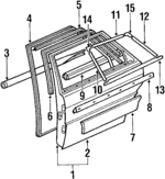 813833052D - Body: Door Shell for Audi Image