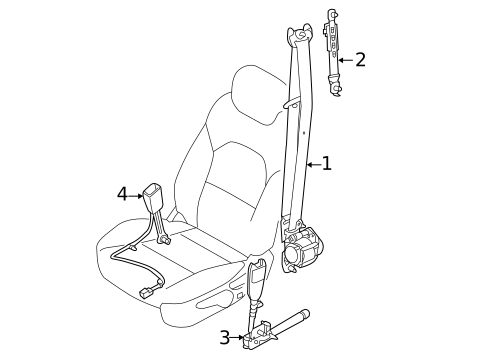 Front Seat Belts for 2018 Kia Cadenza #0