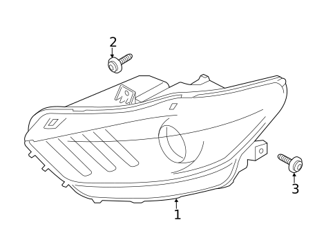 Headlamp Components for 2023 Ford Mustang #1
