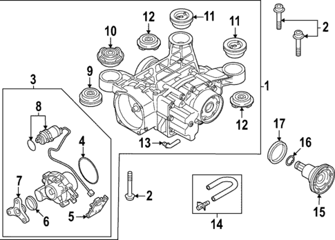 Axle & Differential for 2020 Volkswagen Atlas Cross Sport #0