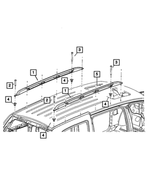 68036355AB - Body Sheet Metal Except Doors: Roof Rail for Mopar Image image