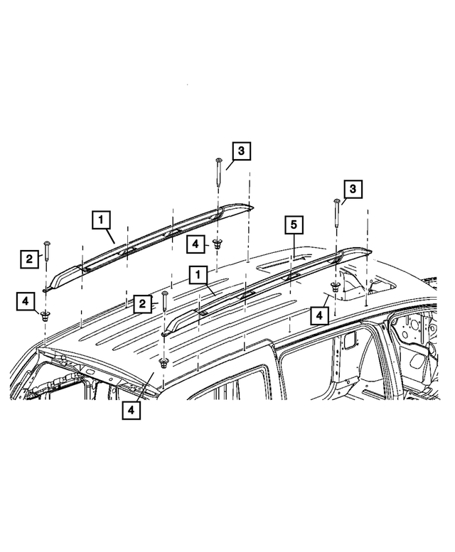 68036355AB - Body Sheet Metal Except Doors: Roof Rail for Mopar Image