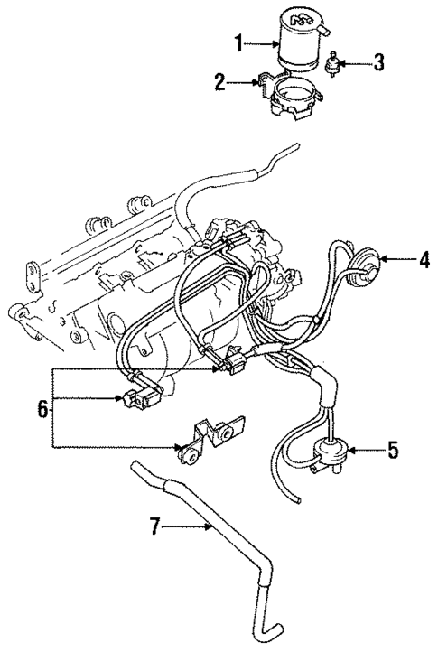 Emission Components for 1996 Mitsubishi Eclipse #1