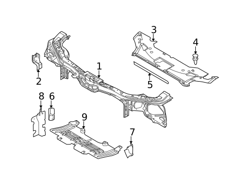 Radiator Support for 2011 Ford Mustang #0
