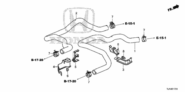 Water Hose (2.4L) for 2018 Honda CR-V #0