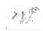 2136906706 - Trim and Lining: Trim, a-Pillar for Mercedes-Benz: E300, E350, E43 AMG, E53 AMG, E63 AMG S Image
