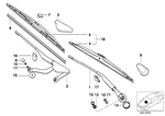 61615A3F9D8 - Vehicle Electrical System: Cover Cap, Window Washer Axle for BMW Image