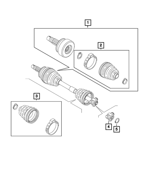 Front Axle Drive Shafts for 2015 Ram ProMaster City #1