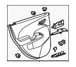 Jet Black Rear Driver Side Door Trim