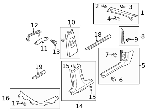 Interior Trim - Pillars for 2018 Audi A6 Quattro #0