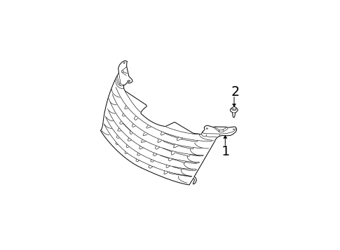 Grille & Components for 2003 Chrysler PT Cruiser #0