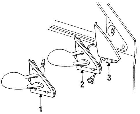 Outside Mirrors for 1998 Chrysler Sebring #0