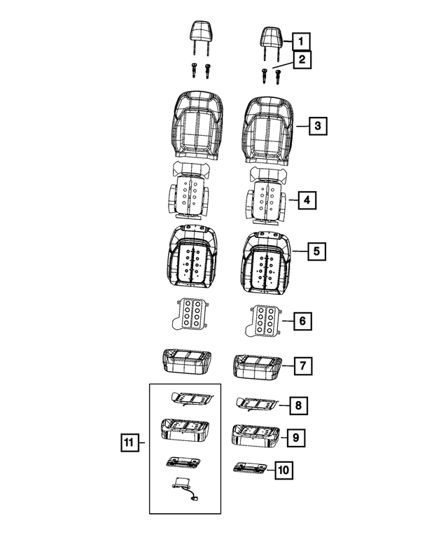 6PJ761A5AD - Interior Trim: Front Headrest for Mopar Image
