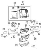 1VY88TX7AH - Interior Trim: Instrument Panel Drawer for Mopar Image