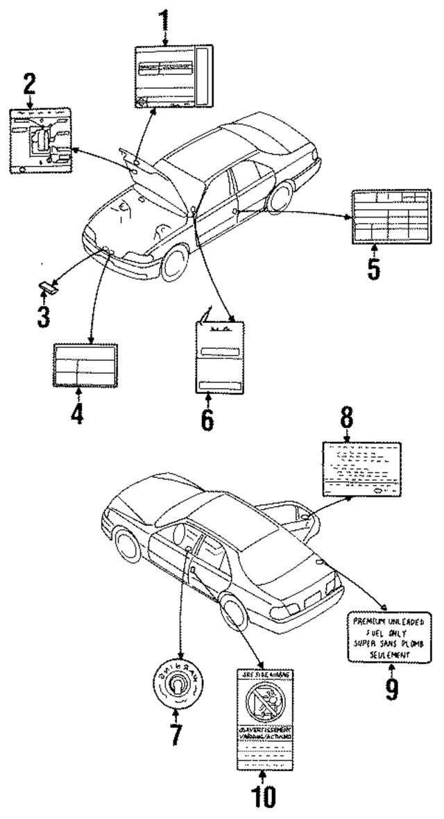 148053H010 - Body: Emission Label for Infiniti Image