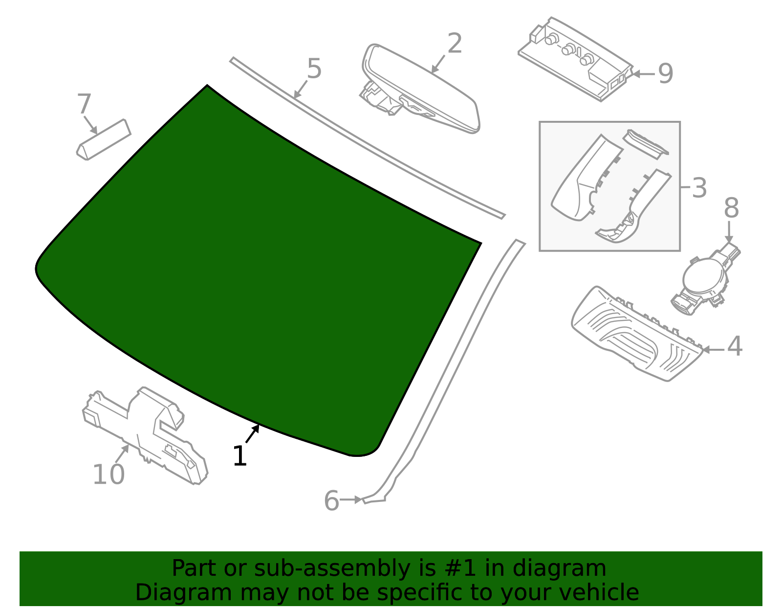 51314a0c483 - 2024-2026 BMW X6 Windshield (51-31-4-A0C-483) | BMW
