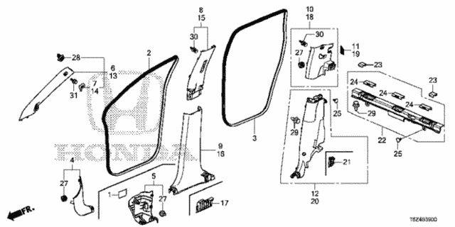 Pillar Garnish for 2019 Honda Ridgeline #0