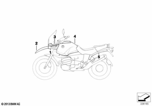46632313895 - Body Equipment: Lateral Trim Panel Left - Silber for BMW-Motorrad Image