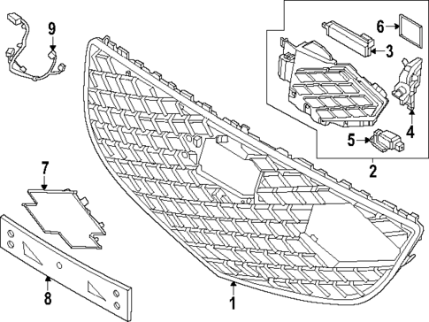 Grille & Components for 2023 Genesis Electrified G80 #0