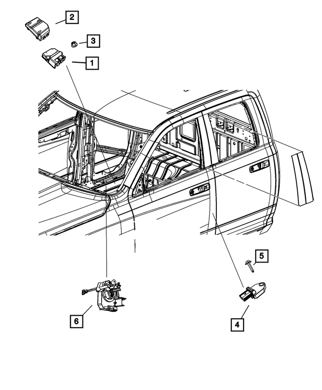 6505190AA - Restraints: Hex Nut And Washer for Mopar Image