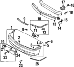 622456P000 - Body: Bumper Cover Retainer for INFINITI: Q45 Image