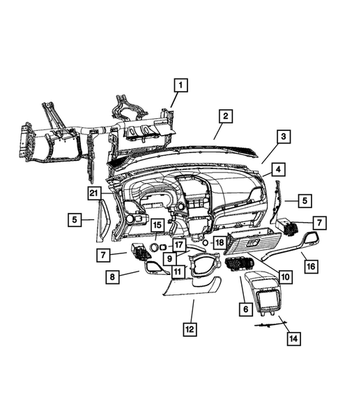 Instrument Panel for 2012 Dodge Journey #0