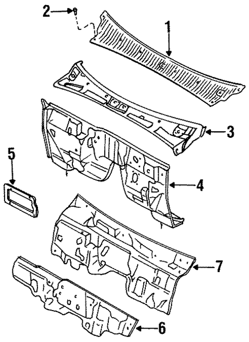 Cowl for 1995 Kia Sportage #0
