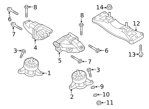 Engine & Trans Mounting for 2015 Hyundai Genesis #0