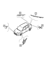 68617700AA - Exterior Ornamentation: Liftgate Nameplate for Mopar Image