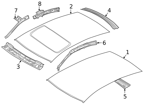 Roof & Components for 2012 Volkswagen Passat #0