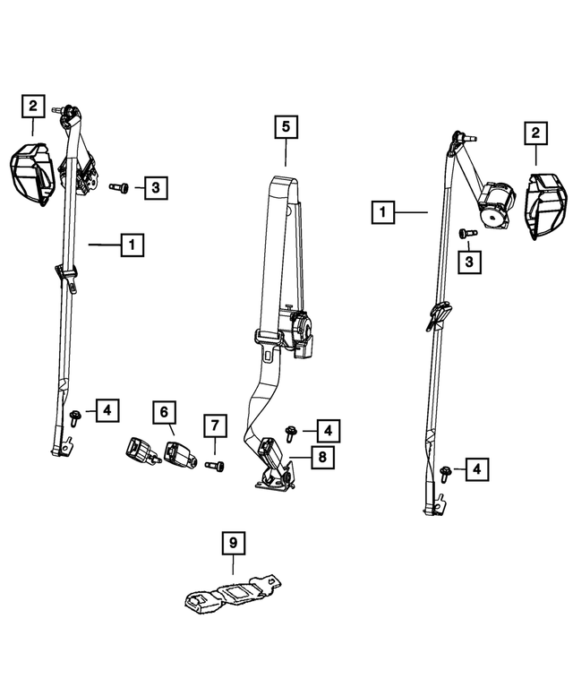 68081132AA - Restraints: Seat Belt Retractor Shield, Right for Mopar Image image