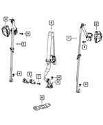 68081132AA - Restraints: Seat Belt Retractor Shield, Right for Mopar Image