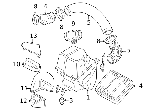 Air Intake for 2003 Audi A8 Quattro #0