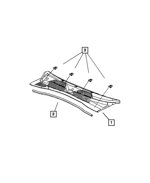 Cowl and Dash Panel for 2010 Jeep Liberty #1