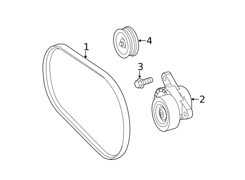 Belts & Pulleys for 2014 Mercedes-Benz SLK350 #0