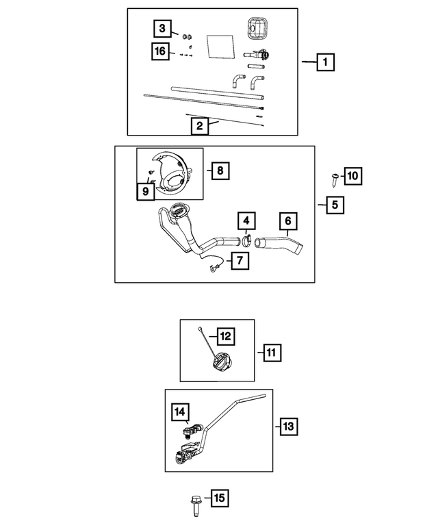 « 57009238AA –  : Remplissage De Carburant Tube pour Mopar Image »