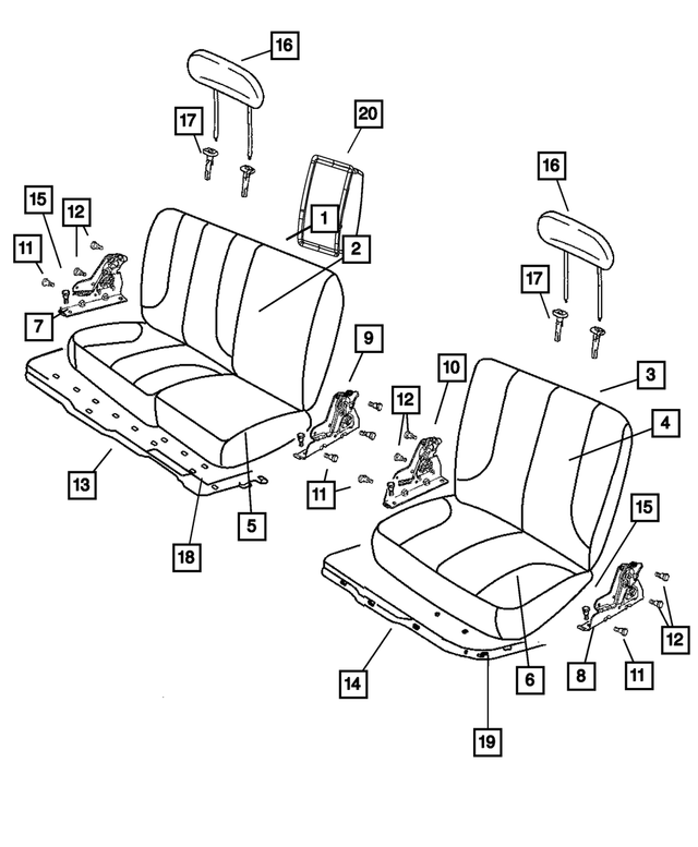 68050822AA - Interior Trim: Seat Back Foam for Mopar Image