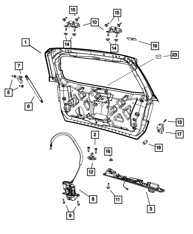 6508839AA - Doors, Door Mirrors and Related Parts: Hex Head Screw for Mopar Image