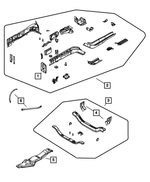 68058962AA - Frame, Bumper and Fascia: Side Rail Brace, Right for Chrysler: 200 | Dodge: Avenger Image